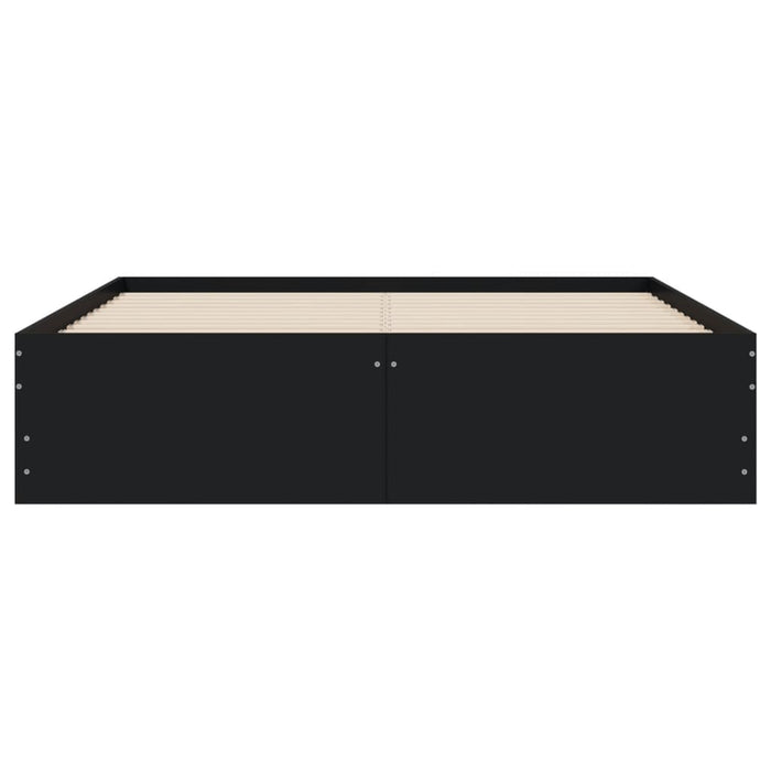 Cadru de pat cu sertare, negru, 120x190 cm, lemn prelucrat WALTI