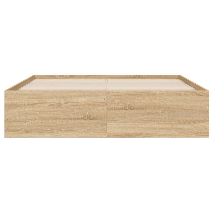 Cadru de pat cu sertare stejar sonoma 120x190 cm lemn prelucrat - WALTI WALTI