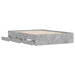 Cadru de pat cu sertare, gri beton, 120x190 cm, lemn prelucrat - WALTI WALTI