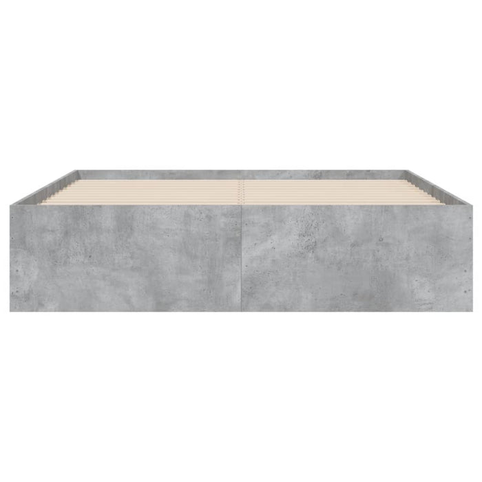 Cadru de pat cu sertare, gri beton, 120x190 cm, lemn prelucrat - WALTI WALTI