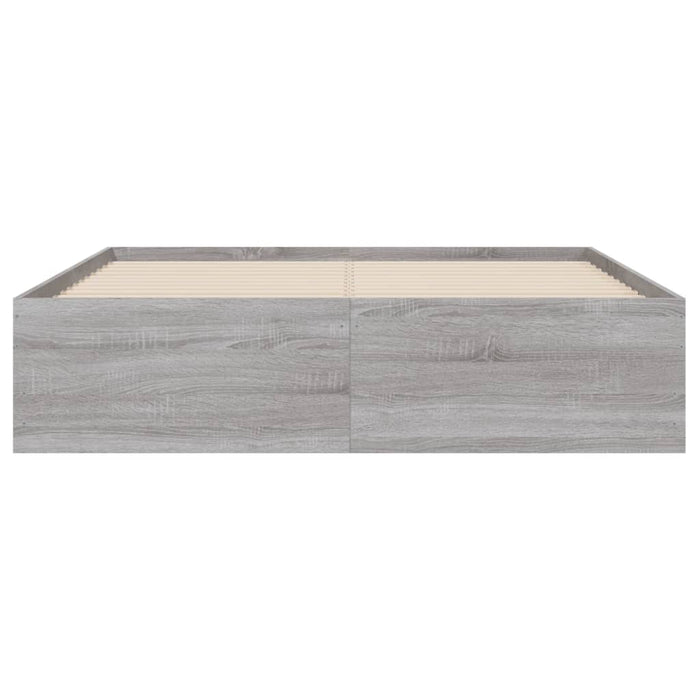 Cadru de pat cu sertare gri sonoma 120x190 cm lemn prelucrat WALTI
