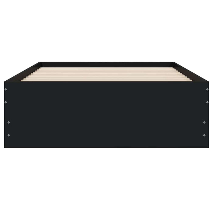 Cadru de pat cu sertare, negru, 90x190 cm, lemn prelucrat WALTI