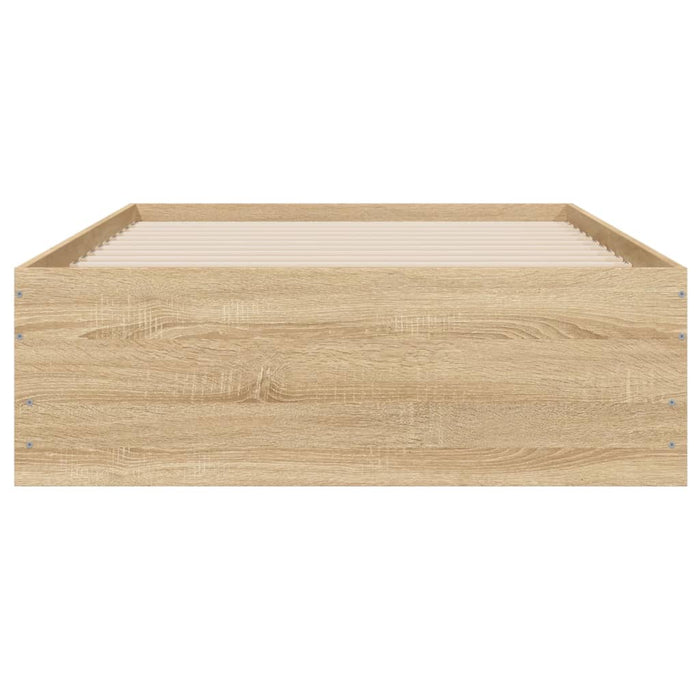 Cadru de pat cu sertare stejar sonoma 90x190 cm lemn prelucrat - WALTI WALTI