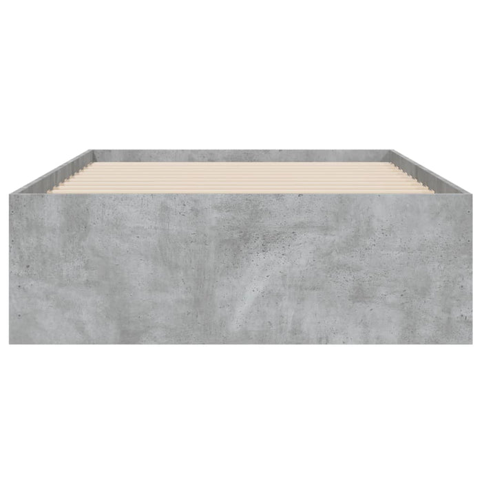 Cadru de pat cu sertare, gri beton, 90x190 cm, lemn prelucrat - WALTI WALTI