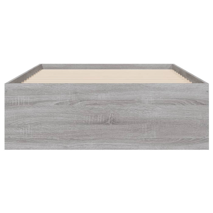 Cadru de pat cu sertare gri sonoma 90x190 cm lemn prelucrat WALTI