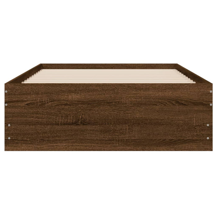 Cadru de pat cu sertare, stejar maro, 90x190 cm lemn prelucrat WALTI