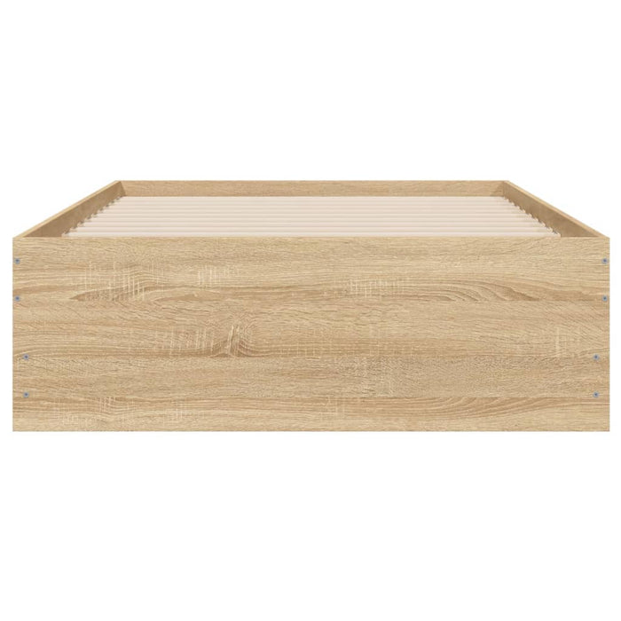 Cadru de pat cu sertare stejar sonoma 75x190 cm lemn prelucrat - WALTI WALTI