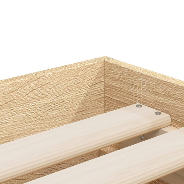 Cadru de pat cu sertare stejar sonoma 75x190 cm lemn prelucrat - WALTI WALTI