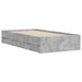 Cadru de pat cu sertare, gri beton, 75x190 cm, lemn prelucrat - WALTI WALTI