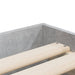 Cadru de pat cu sertare, gri beton, 75x190 cm, lemn prelucrat - WALTI WALTI