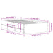 Cadru de pat cu sertare, gri beton, 75x190 cm, lemn prelucrat - WALTI WALTI