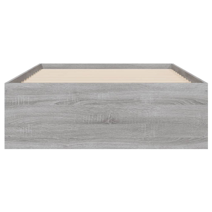 Cadru de pat cu sertare gri sonoma 75x190 cm lemn prelucrat - WALTI WALTI