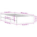 Cadru de pat cu sertare stejar maro 75x190 cm lemn prelucrat - WALTI WALTI