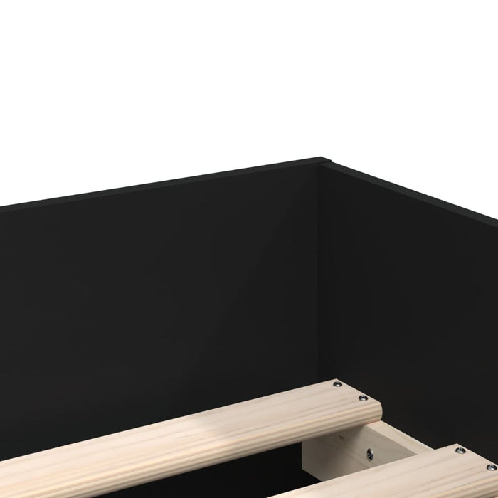 Cadru de pat cu sertare, negru, 100x200 cm WALTI