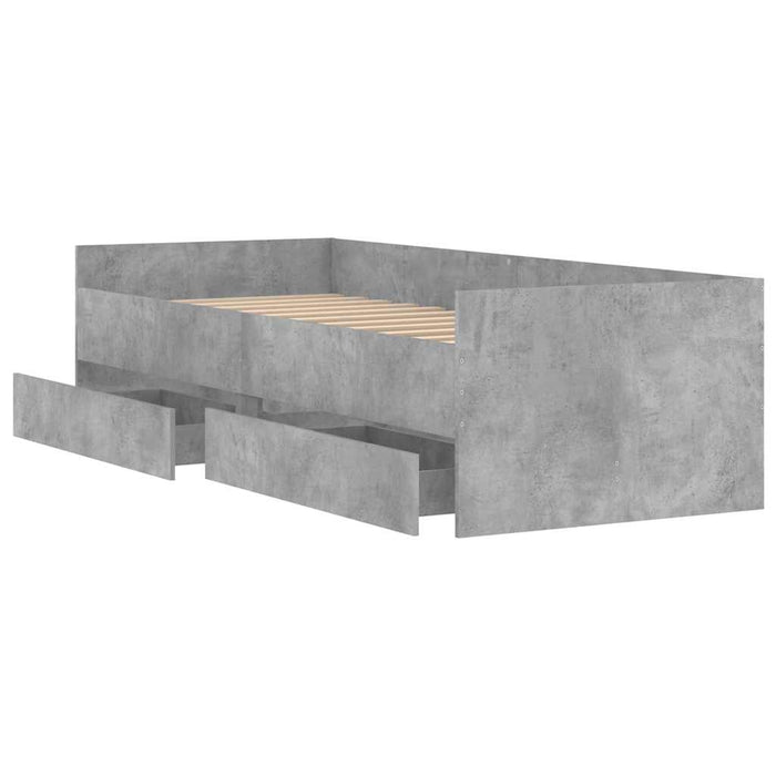 Cadru de pat cu sertare, gri beton, 90x190 cm - WALTI WALTI