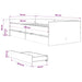 Cadru de pat cu sertare, gri beton, 90x190 cm - WALTI WALTI