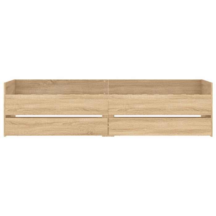 Cadru pat cu sertare, stejar sonoma, 75x190 cm, mic single WALTI