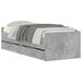 Cadru de pat cu sertare, gri beton, 75x190 cm, mic single - WALTI WALTI