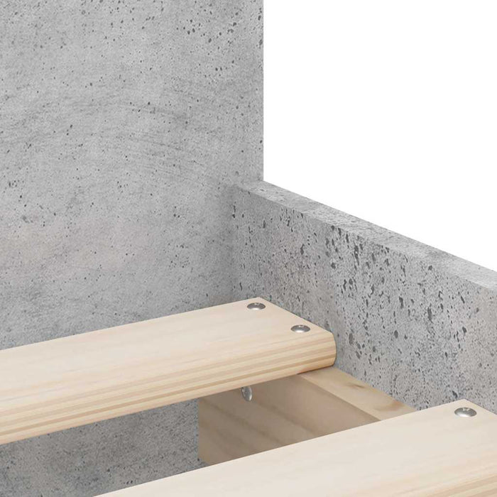Cadru de pat cu sertare, gri beton, 90x190 cm WALTI