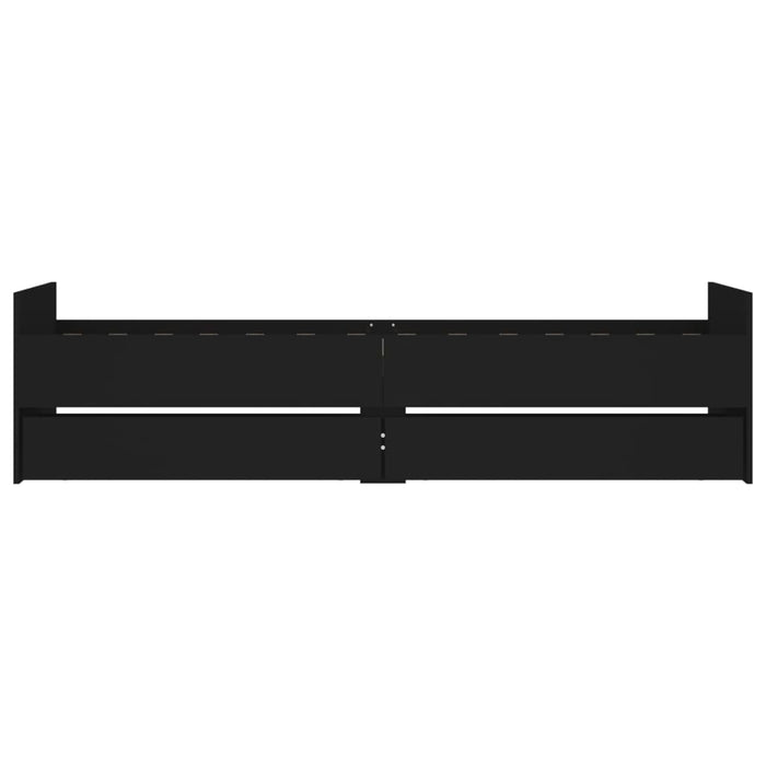 Cadru de pat cu sertare, negru, 75x190 cm mic, single - WALTI WALTI