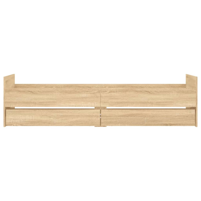 Cadru pat cu sertare, stejar sonoma, 75x190 cm, mic single - WALTI WALTI