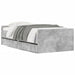 Cadru de pat cu sertare, gri beton, 75x190 cm, mic single - WALTI WALTI