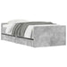 Cadru de pat cu sertare, gri beton, 75x190 cm, mic single - WALTI WALTI