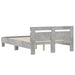 Cadru de pat cu tăblie gri beton 120x190 cm lemn prelucrat - WALTI WALTI