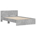 Cadru de pat cu tăblie și LED, gri beton, 135x190 cm - WALTI WALTI