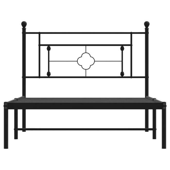 Cadru de pat din metal cu tăblie, negru, 107x203 cm - WALTI WALTI