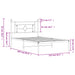 Cadru de pat din metal cu tăblie, negru, 107x203 cm - WALTI WALTI