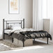 Cadru de pat din metal cu tăblie, negru, 107x203 cm - WALTI WALTI