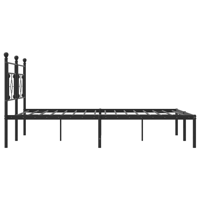 Cadru de pat metalic cu tăblie, negru, 183x213 cm - WALTI WALTI