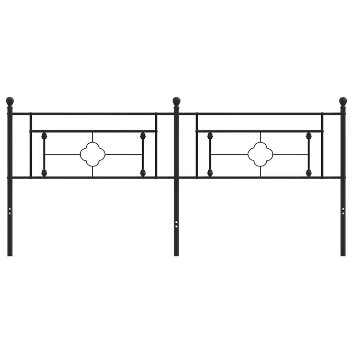 Tăblie de pat de schimb metalică, negru, 193 cm WALTI