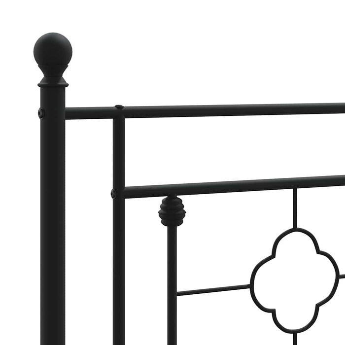 Tăblie de pat de schimb metalică, negru, 193 cm WALTI