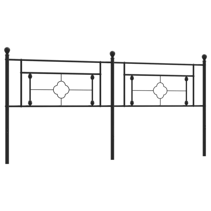 Tăblie de pat metalică, negru, 200 cm - WALTI WALTI