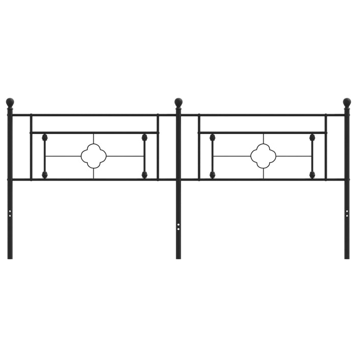 Tăblie de pat metalică, negru, 200 cm - WALTI WALTI