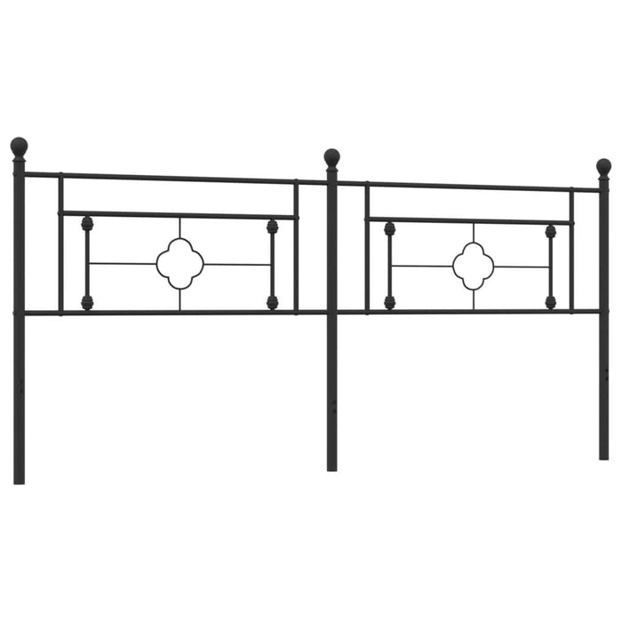 Tăblie de pat metalică, negru, 200 cm - WALTI WALTI