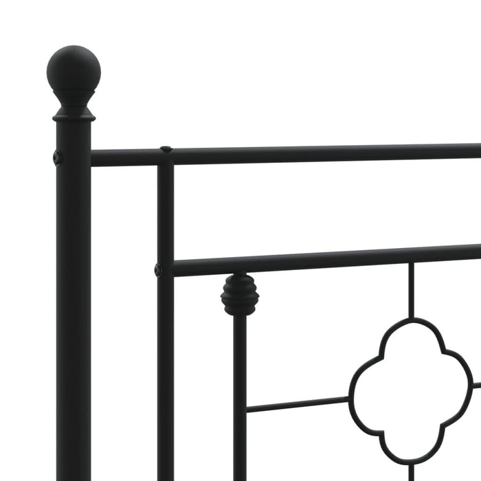 Tăblie de pat metalică, negru, 200 cm - WALTI WALTI