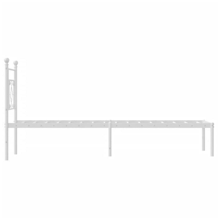 Cadru de pat metalic cu tăblie, alb, 80x200 cm - WALTI WALTI