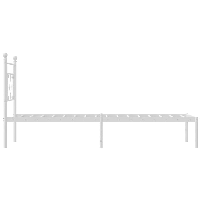 Cadru de pat din metal cu tăblie, alb, 100x200 cm WALTI