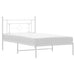 Cadru de pat din metal cu tăblie, alb, 107x203 cm - WALTI WALTI