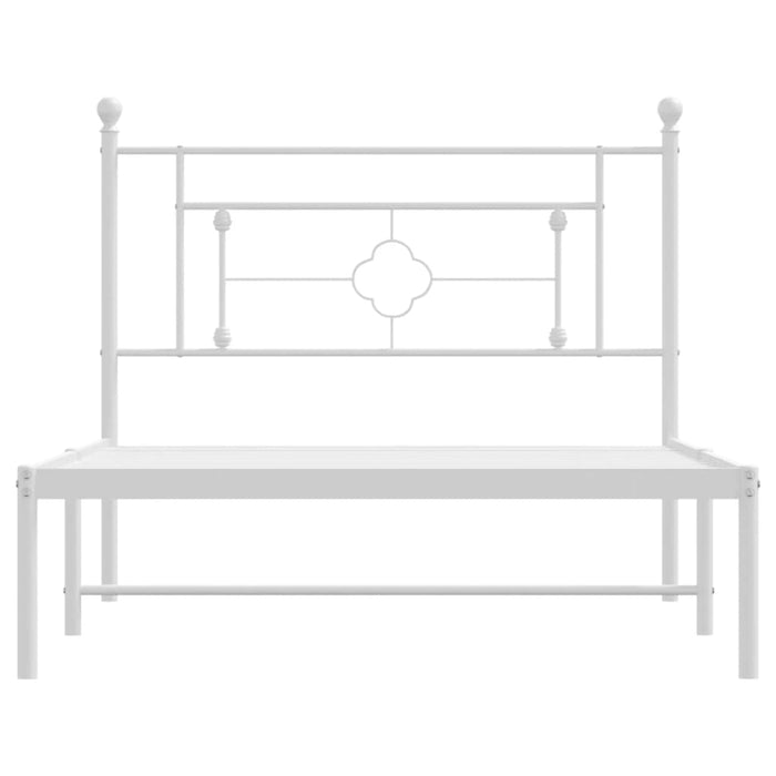 Cadru de pat din metal cu tăblie, alb, 107x203 cm - WALTI WALTI