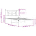 Cadru de pat din metal cu tăblie, alb, 107x203 cm - WALTI WALTI