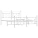 Cadru de pat metalic cu tăblie, alb, 150x200 cm - WALTI WALTI