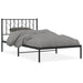 Cadru de pat din metal cu tăblie, negru, 107x203 cm - WALTI WALTI