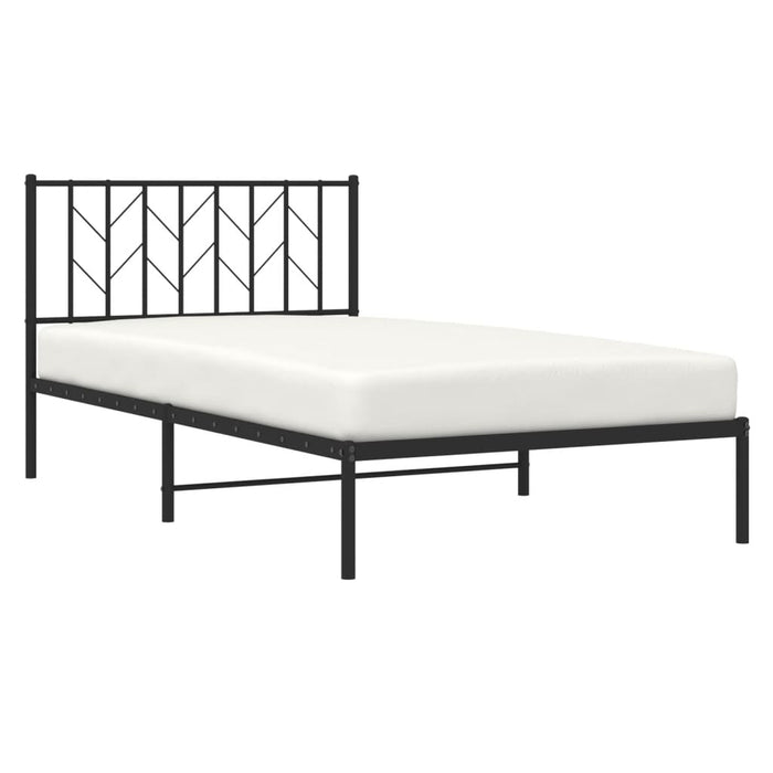 Cadru de pat din metal cu tăblie, negru, 107x203 cm - WALTI WALTI