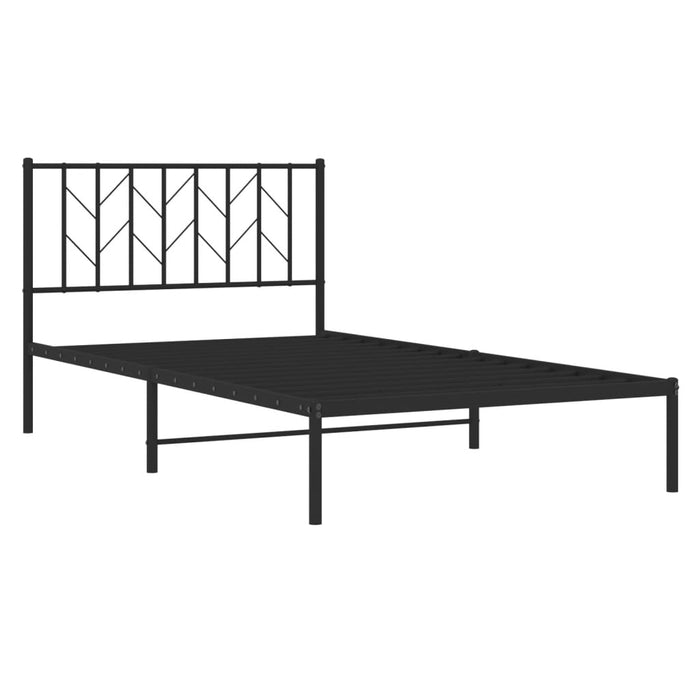 Cadru de pat din metal cu tăblie, negru, 107x203 cm - WALTI WALTI