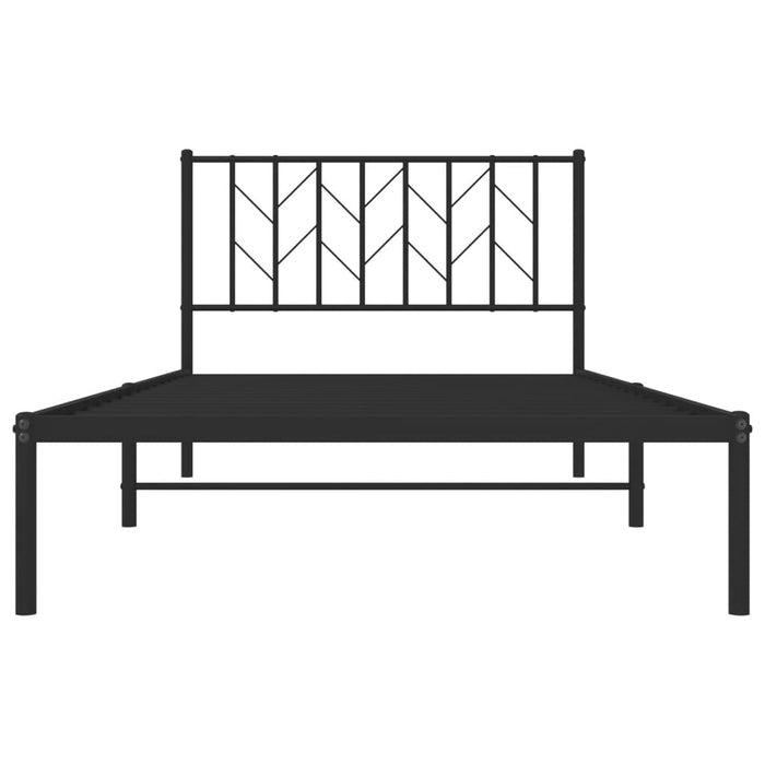 Cadru de pat din metal cu tăblie, negru, 107x203 cm - WALTI WALTI