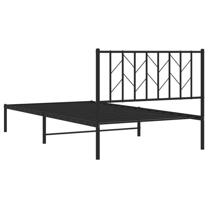 Cadru de pat din metal cu tăblie, negru, 107x203 cm - WALTI WALTI